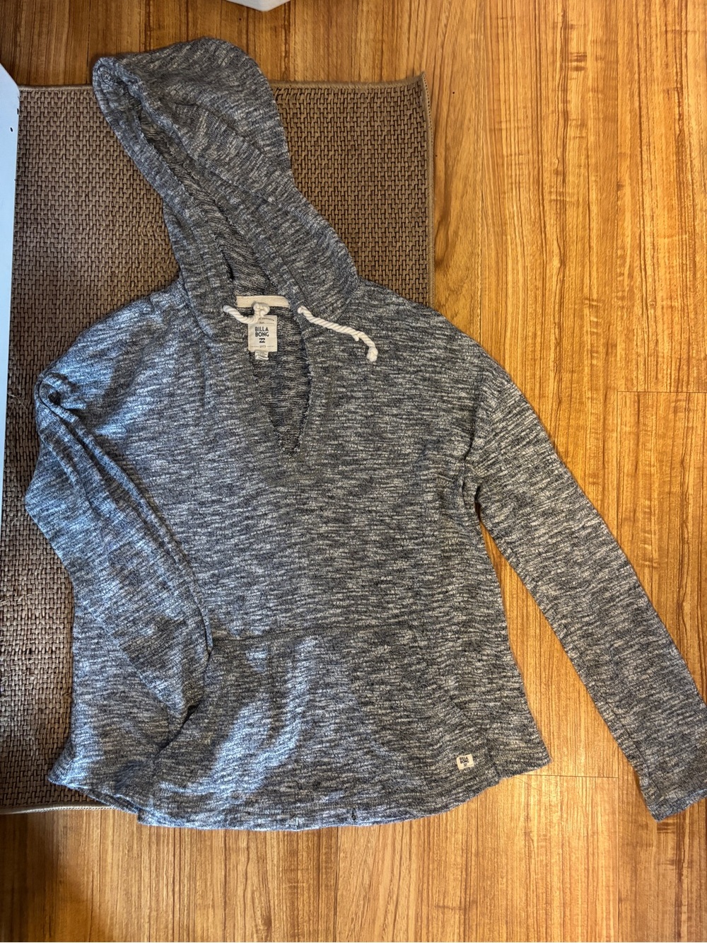 Billabong Gray Marled Hooded Pullover